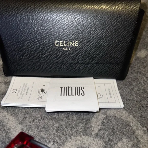 Celine vibrant red❤️🔥 Square Mirrored Sunglasses w/ Tags - Picture 7 of 8